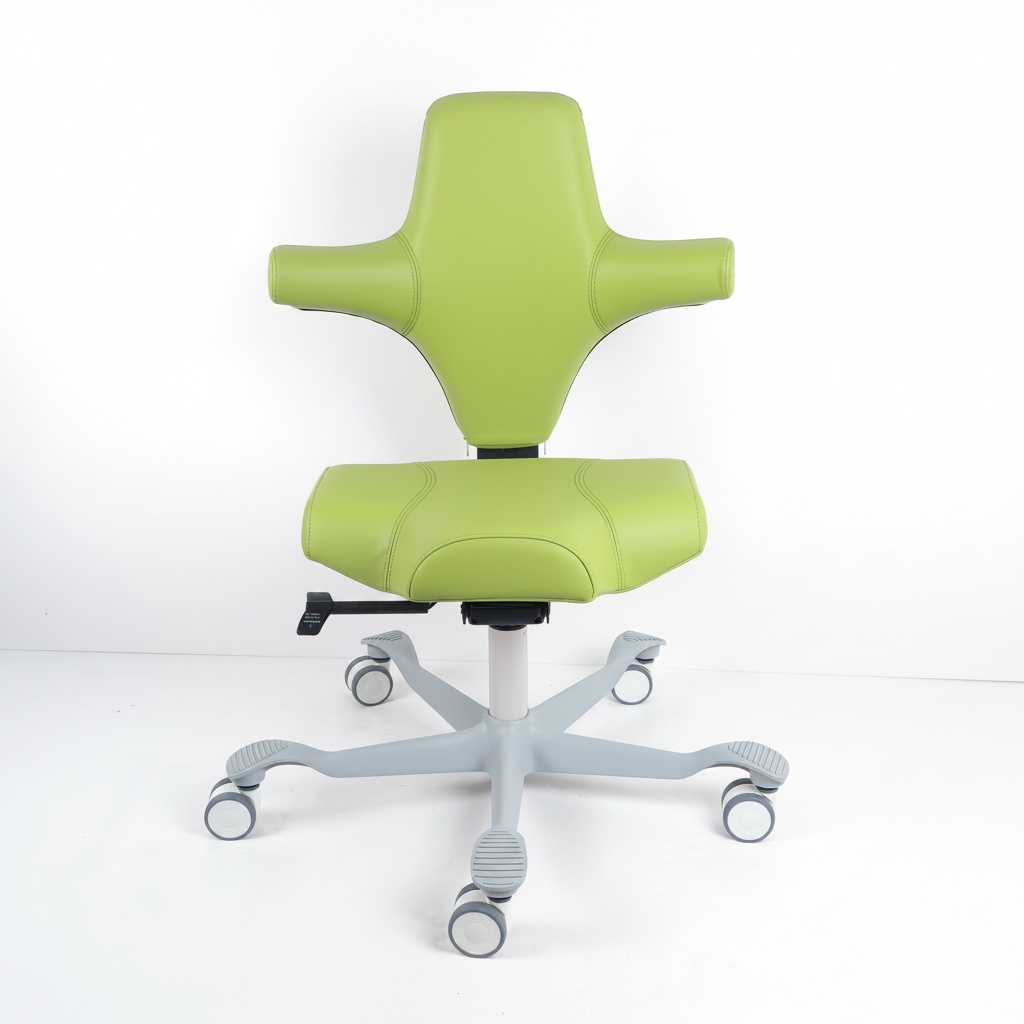 Medical Lab Chair - Ergonomiczny stołek siodłowy, medyczna skóra PU